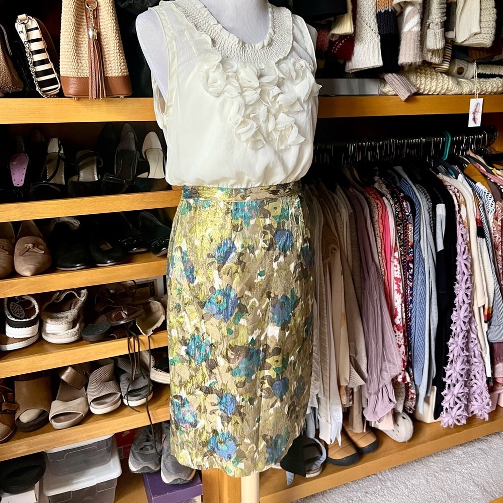 ANTHROPOLOGIE Moulinette Soeurs “Stylist’s Eye” Silk Dress